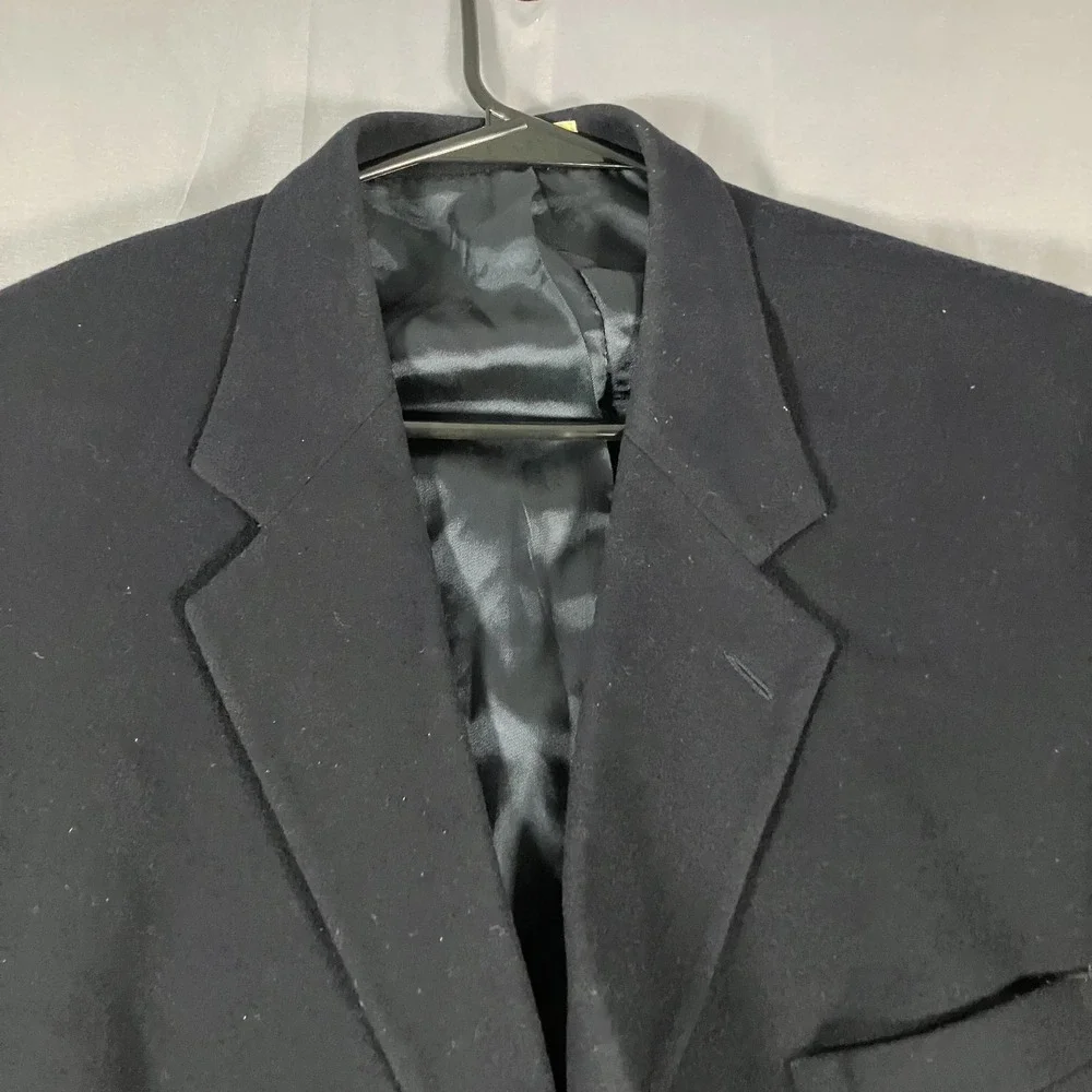 L.L. Bean Men's 50 Regular Wool Blazer Sport Coat Made in USA‎ Black